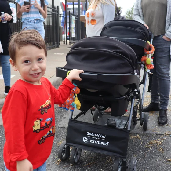 A pupil playing at the Fall Fest